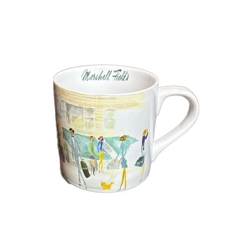 Marshall Field's 2006 Vintage Shopping Scene Oversized Stoneware Coffee Mug